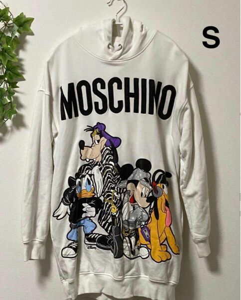 [美品]H&M ×MOSCHINO ディズニーコラボパーカー オーバーサイズS