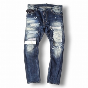 DSQUARED2 Dsquared Tiby biker jean повреждение обработка Denim брюки [44A0602]