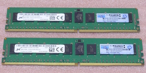 ●Micron MTA18ASF1G72PZ-2G1A2 2枚セット - PC4-17000/DDR4-2133/PC4-2133P ECC Registered 288Pin DDR4 RDIMM 16GB(8GB x2) 動作品