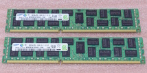 ☆Samsung M393B1K70DH0-YH9 2枚セット - PC3L-10600R/DDR3L-1333 ECC REG/Registered 240Pin DDR3 RDIMM 16GB(8GB x2) 動作品_画像1