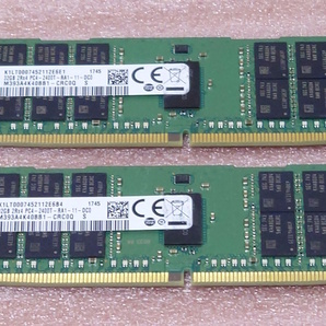 ○Samsung M393A4K40BB1-CRC0Q 2枚セット - PC4-19200/PC4-2400T 288Pin ECC REG/Registered 288Pin DDR4 RDIMM 64GB(32GB x2) 動作品の画像1