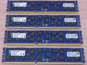 ■Kingston KVR16R11D4K4/64 - PC3-12800R/DDR3-1600 SK hynixチップ ECC REG/Registered 240Pin DDR3 RDIMM 64GB(16GB x4) 動作品