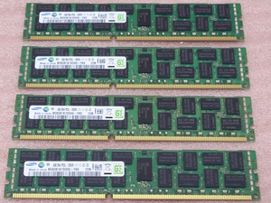 ＞Samsung M393B1K70DH0-YK0 4枚セット - PC3L-12800R/DDR3L-1600 ECC REG/Registered 240Pin DDR3 RDIMM 32GB(8GB x4) 動作品