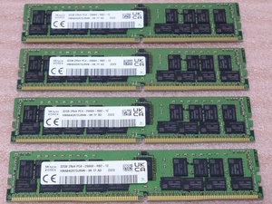 ∠SK hynix HMA84GR7DJR4N-VK 4枚セット - PC4-21300/PC4-2666V 288Pin ECC REG/Registered 288Pin DDR4 RDIMM 128GB(32GB x4) 動作品