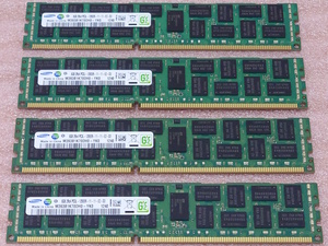 ◇Samsung M393B1K70DH0-YK0 4枚セット - PC3L-12800R/DDR3L-1600 ECC REG/Registered 240Pin DDR3 RDIMM 32GB(8GB x4) 動作品