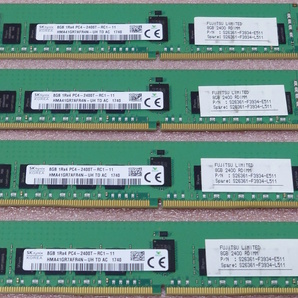 ○SK hynix HMA41GR7AFR4N-UH 4枚セット - PC4-19200/DDR4-2400/PC4-2400T ECC REG/Registered 288Pin DDR4 RDIMM 32GB(8GB x4) 動作品