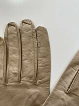 【美品】イタリア製　Sacha Gloves　レディース　レザーグローブ　ベージュ系　革手袋　裏地無し　サイズ7ハーフ_画像6