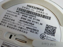 ホームルーター２こ Speed Wi-Fi◆ au HWS32 MWA /UQ WiMAX Speed HWS 32MWU _画像6