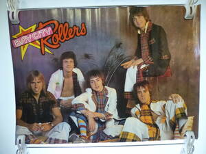 @中古 当時物 レトロ ベイ・シティ・ローラーズ Bay City Rollers 折れ有 ポスター サイズB2 管理1