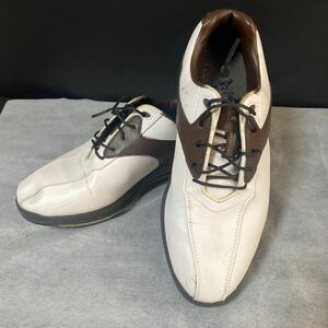 ゴルフシューズ　Foot Joy フットジョイ　25.5cm ホワイト/ブラウン　メンズゴルフシューズ　中古品