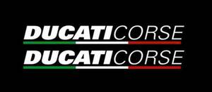 ★DUCATI CORSE ホワイトデカール、イタリアン★