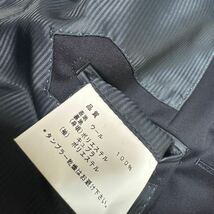 ランバン オンブルー 【極美品】 LANVIN en BLUE スーツ セットアップ XL セットアップ メンズ ビジネス 黒 光沢 紳士_画像7