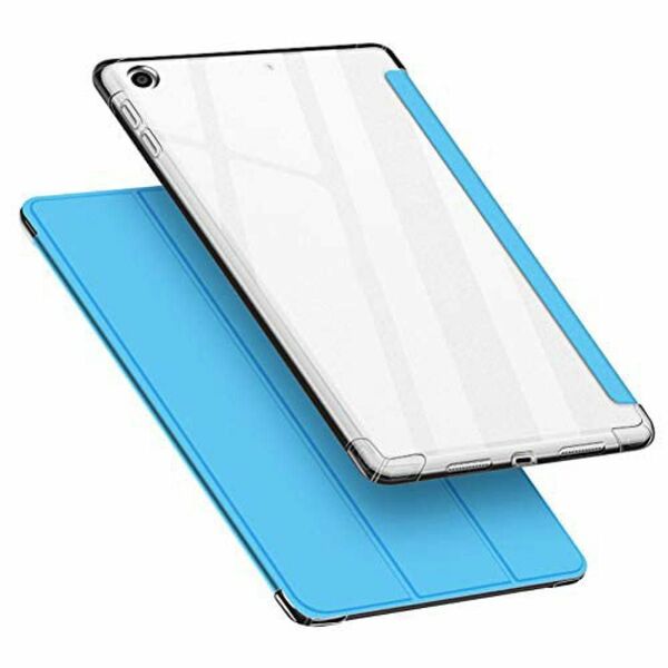 iPad 10.2 ケース （2021/2020/2019)クリア 水色　透明　保護カバー