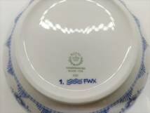 (SM1107) 【美品】 1円～ ロイヤルコペンハーゲン ROYAL COPENHAGEN ブルーフルーテッド ハーフレース ボウル サラダボール 深鉢 盛鉢 18cm_画像4