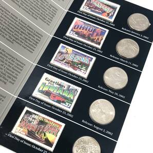（OT1917）未使用 アメリカ記念切手シート 50州 コイン 切手セット コレクションの画像4