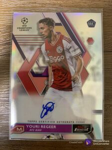 2022-23/Topps Finest UCL/Youri Regeer/直筆サインカード/アヤックス/RC/ルーキー