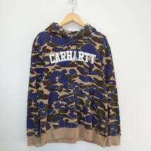 Carhartt カーハート プルオーバー パーカー フーディー カモフラ柄 メンズ コットン M 10104529_画像1