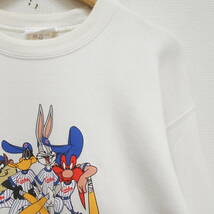 90s MLB × Looney Tunes エムエルビー ルーニーチューンズ クルーネックスウェット トレーナー 90年代 CHICAGO プリント 古着 L 10114550_画像3