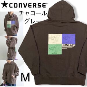 古着 converse Composeアートグラフィック パーカー プルオーバー バックプリント 裏起毛 レディースM 綿100% 秋冬春