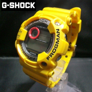 希少G-SHOCK DW-9900GF-9JF FROGMANフロッグマン チタン スクリューバック赤目イエローシルバー潜水蛙カエルTITANデジタルTITANIUMクォーツ