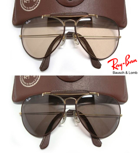 Vintage B&L RayBan OUTDOORSMAN 2 レザーズLeathersチェンジャブル調光Changeableボシュロム62mmゴールドUSAアウトドアーズマンⅡアメリカ