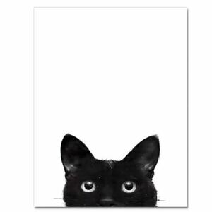 黒猫　シンプル　モノトーン　アートポスター　インテリア雑貨　小物　リビング　玄関　トイレ　キッチン　書斎　子ども部屋　寝室