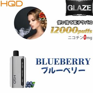 シーシャ 電子タバコ 使い捨て 12000回吸引 VAPE ベイプ 禁煙グッズ 水蒸気タバコ 禁煙パイポ ブルーベリー