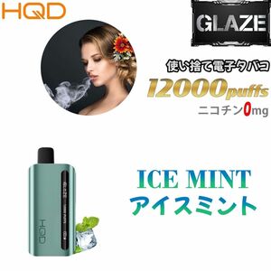 シーシャ 電子タバコ 使い捨て 12000回吸引 VAPE ベイプ 禁煙グッズ 水蒸気タバコ 禁煙パイポ アイスミント