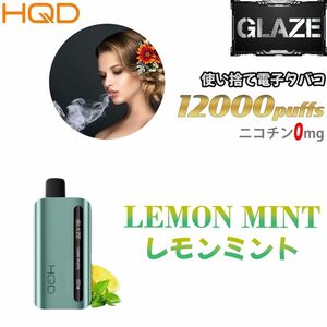 シーシャ 電子タバコ 使い捨て 12000回吸引 VAPE ベイプ 禁煙グッズ 水蒸気タバコ 禁煙パイポ レモンミント