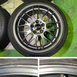 軽量 鍛造 BBS RG-R RGR RG753 8J +35 RG704 9J +42 PCD114.3 5H FORGED 18インチ ダイヤモンドブラック タイヤセット 深リム の画像3