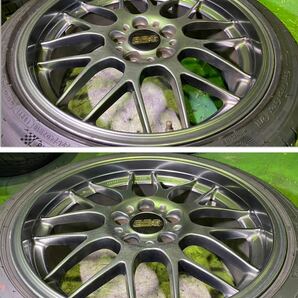 軽量 鍛造 BBS RG-R RGR RG753 8J +35 RG704 9J +42 PCD114.3 5H FORGED 18インチ ダイヤモンドブラック タイヤセット 深リム の画像6