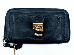 Chloe クロエ パディントン ラウンドジップ 長 財布 黒 ■■ ☆ eba5 レディース