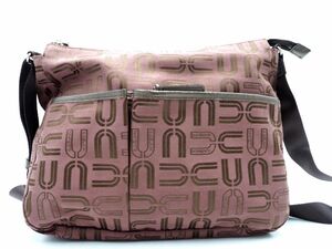 Ungaro Ungaro total pattern shoulder bag pink Brown ## * ebc0 lady's 