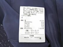 UNTITLED アンタイトル ウール混 タック ワンピース size1/紺 ◇■ ☆ eba1 レディース_画像6