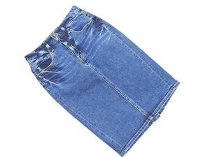 MOUSSY Moussy Denim button fly tight skirt size1/ blue ## * eba1 lady's 