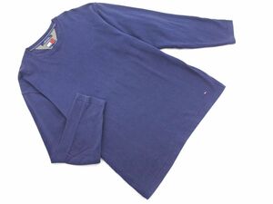 TOMMY HILFIGER トミーヒルフィガー 長袖 カットソー sizeM/濃紺 ◇■ ☆ eba1 メンズ