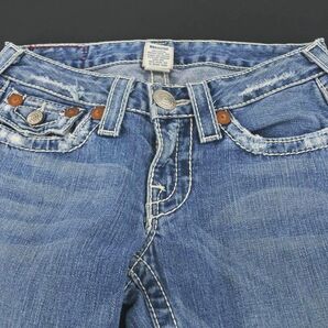 TRUE RELIGION トゥルーレリジョン USED加工 ブーツカット デニムパンツ size26/青 ■■ ☆ eba2 レディースの画像3