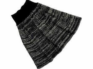 FRAGILE Fragile knitted skirt size38/ black x gray *# * eba7 lady's 