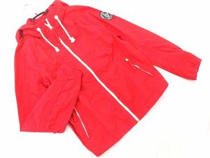 Abercrombie & Fitch アバクロンビー＆フィッチ ナイロン100％ ワッペン マウンテンパーカー ジャケット sizeM/赤 ◇■ ☆ eba9 メンズ