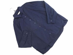 CECIL McBEE Cecil McBee blouse shirt sizeM/ navy blue *# * eba9 lady's 