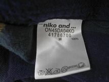 niko and ニコ アンド チェック ネル シャツ size3/緑x紺x黄 ◇■ ☆ ebb3 レディース_画像4