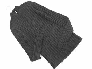 COMME CA MEN Comme Ca men wool . half Zip knitted sweater sizeL/ gray *# * ebb3 men's 