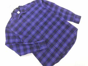 TAKEO KIKUCHI Takeo Kikuchi check shirt size2/ blue *# * ebb4 men's 