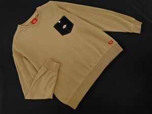 Dickies ディッキーズ ポケット トレーナー スウェット sizeL/ベージュ ◇■ ☆ ebb4 メンズ