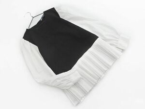 ZARA ザラ フェイクレイヤード プルオーバー カットソー sizeXS/白ｘ黒 ■◇ ☆ ebb5 レディース