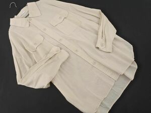  Jeanasis linen. shirt tunic One-piece sizeF/ beige #* * ebb6 lady's 