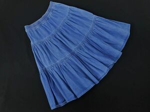 ZARA ザラ キッズ ティアード デニムスカート 152cm 青 ■■ ☆ ebb6 子供服