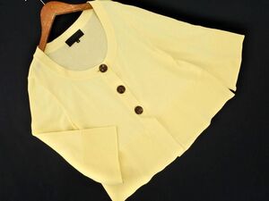  Untitled 7 minute sleeve cardigan size2/ yellow #* * ebb9 lady's 