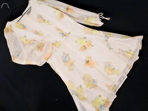 Rirandtureli Land chu-ru chiffon floral print A line One-piece size1/ eggshell white #* * ebb9 lady's 