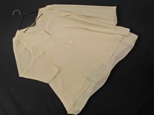  cat pohs OK Demi-Luxe BEAMSte milk s Beams chiffon blouse shirt size38/ beige #* * ebb9 lady's 